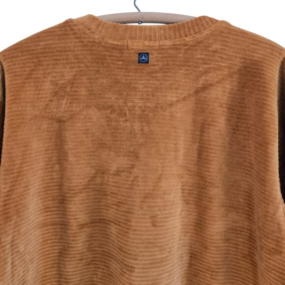 Prana Womens Rust Corduroy Velour Crewneck Pullover Sweatshirt Large - Picture 9 of 11